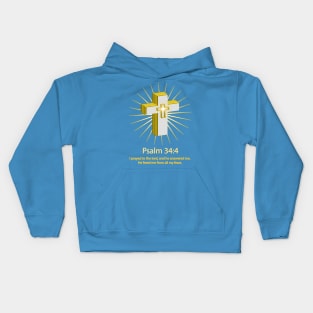 Psalm 34:4 bible verse Kids Hoodie